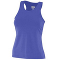 Girls' Poly/Spandex Solid Racer-Back Tank Top